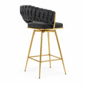 Tabouret en tissu et métal doré pivotant 105 cm