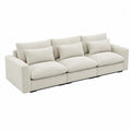Canapé modulaire en velours côtelé Beige 280 x 90 x 85 cm