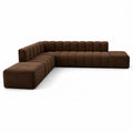 Canapé d'angle en tissu Marron 290 cm x 220 cm