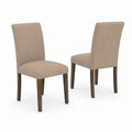 Lot de 2 chaises en tissu avec pieds en bois